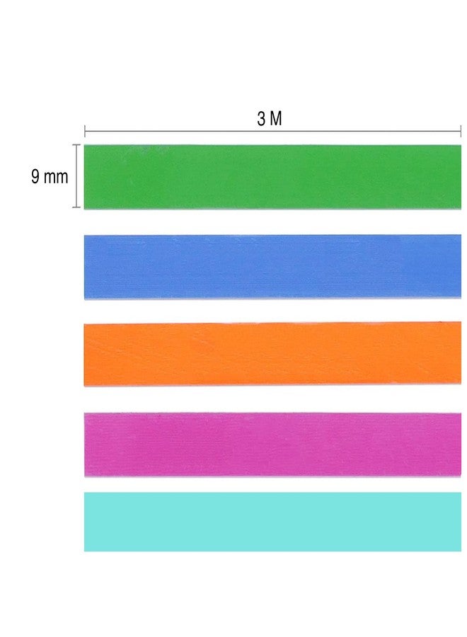 oddpod™ 5 PCS Motex Original Embossing Label Maker Tapes Refill for DIY, Scrapbooking & Craft 9mm x 3M - Pastel Assorted - Image 3