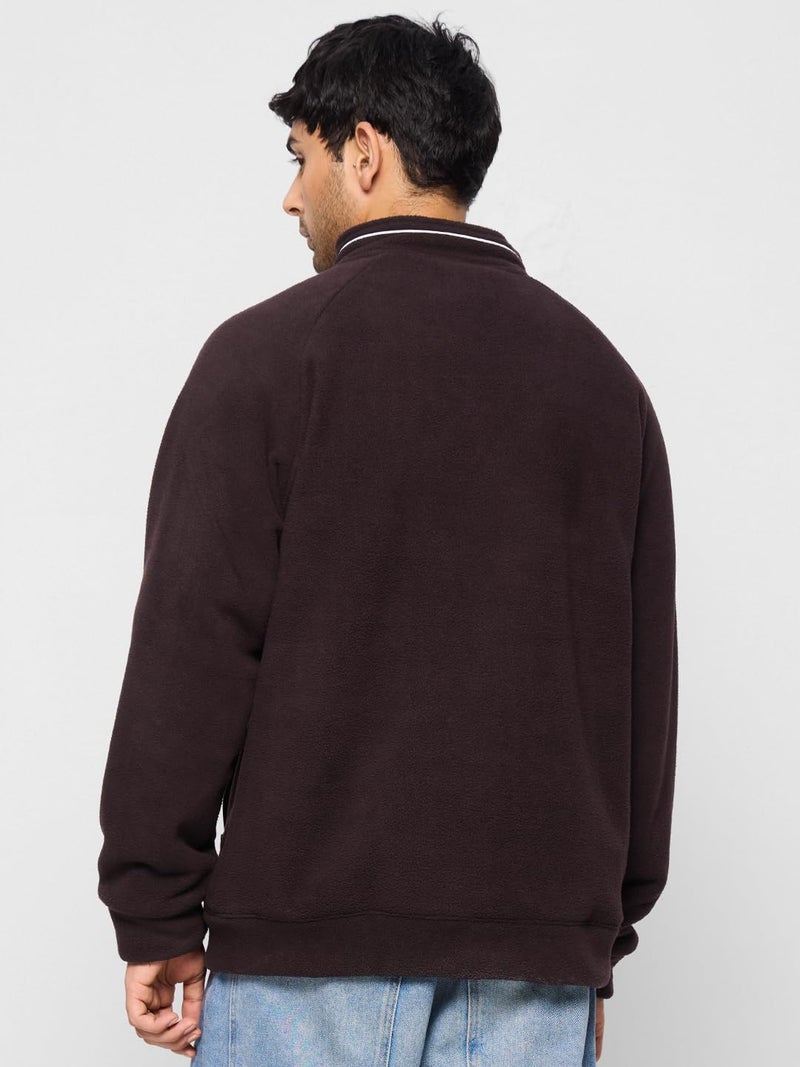 The Souled Store Utility Jacket : Plum Long Sleeve Button Front Jackets for Men and Boys - Image 4
