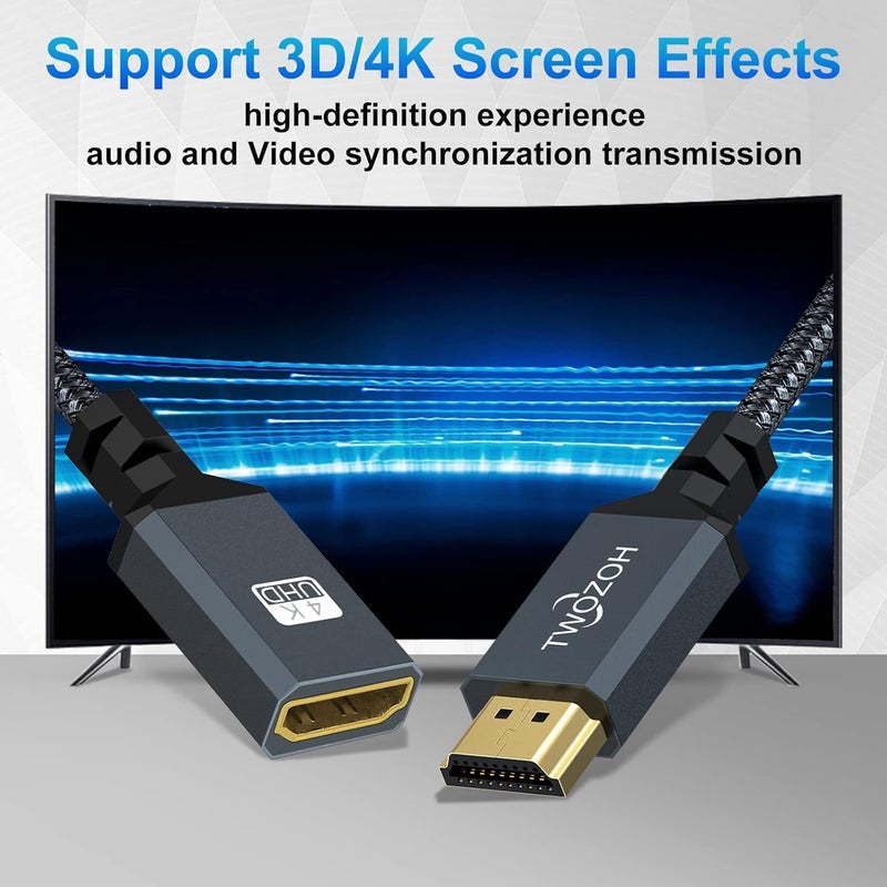 توزوه كابل للتمديد بطول 0.3 متر، يدعم توصيل الأجهزة بدقة 4K بسرعة 60 هرتز وتقنية 3D HDR. - Image 5