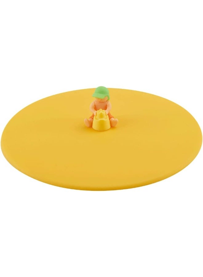 Lurch 210885 My Lid Beach Kids Simon Sandburg Glass Cover Made Of Bpa Free Premium Platinum Silicone Diameter 10.5 Cm - Image 1