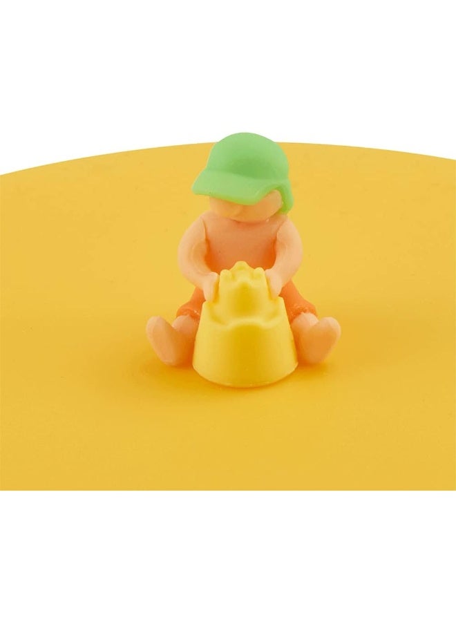 Lurch 210885 My Lid Beach Kids Simon Sandburg Glass Cover Made Of Bpa Free Premium Platinum Silicone Diameter 10.5 Cm - Image 2