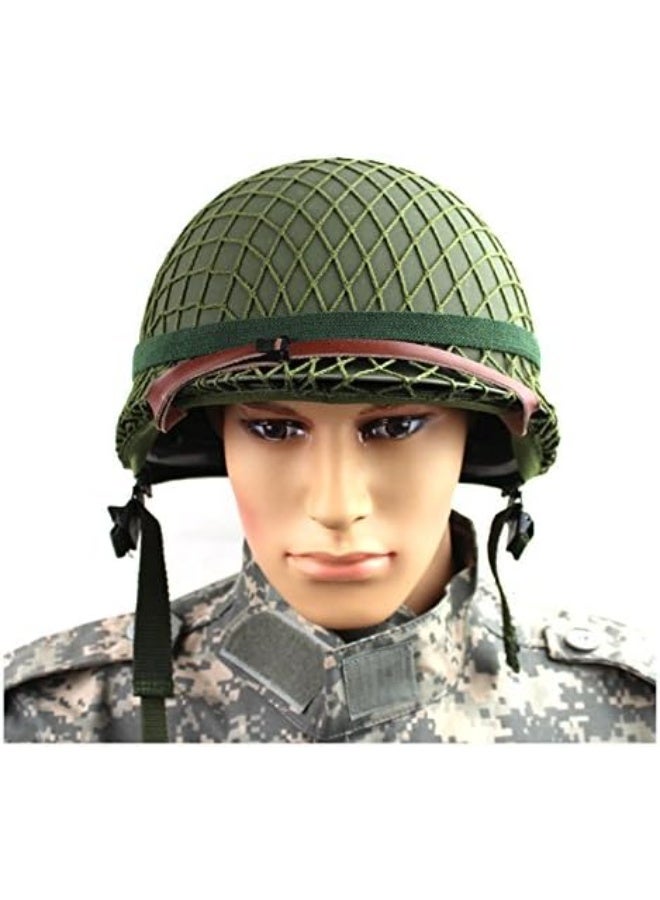 GPPÂ® Perfect WWII US Army M1 Green Helmet Replica with Net/Canvas Chin Strap DIY Painting - Image 2