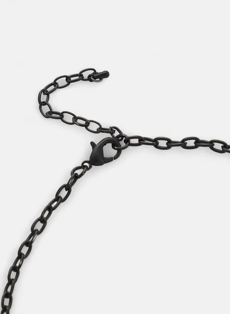 SOHI Abstract-Hammered Statement Artificial Necklace Jewellery