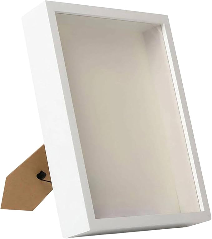 White DIY Dried Flower Shadow Box Frame Display Case Home Decoration Gift - Image 1
