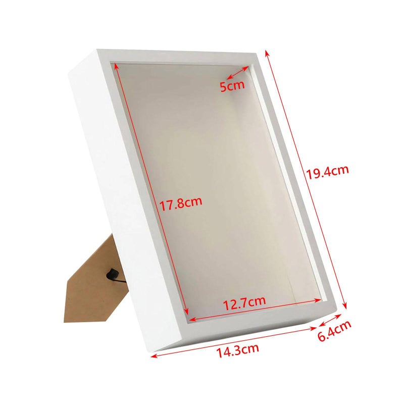 White DIY Dried Flower Shadow Box Frame Display Case Home Decoration Gift - Image 5