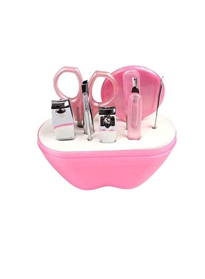 Pink Manicure Set with Apple Shaped Case - Image 1