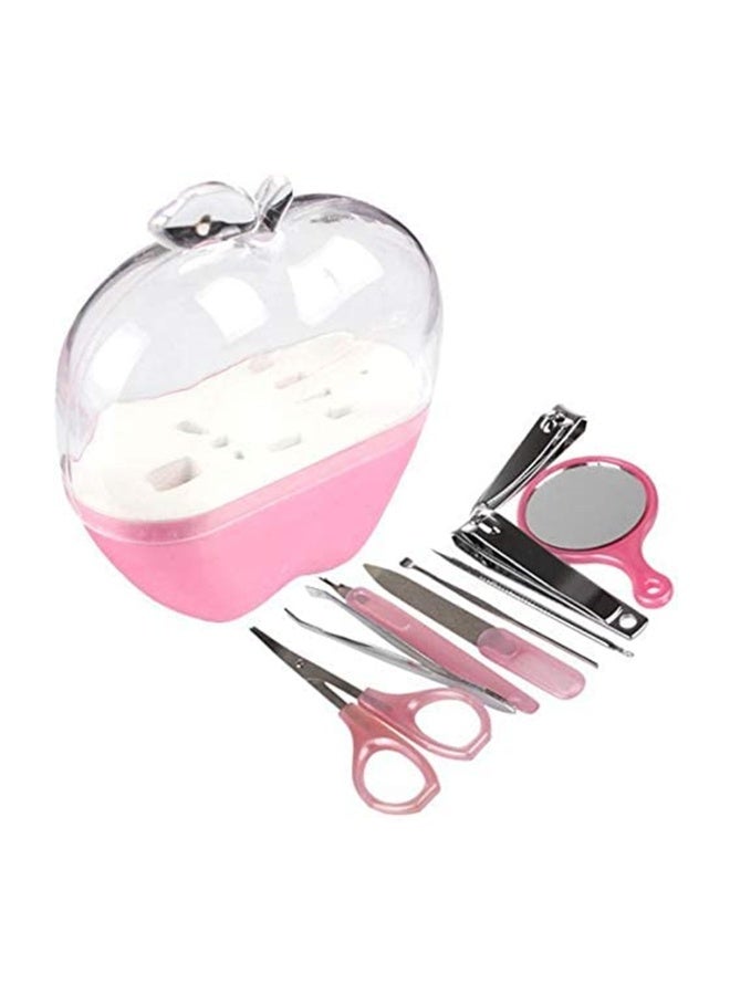 Pink Manicure Set with Apple Shaped Case - Image 3