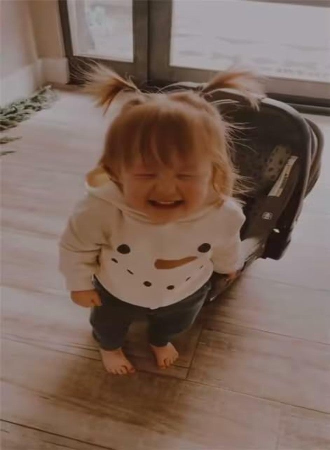 Ayalinggo Toddler Baby Boy Girl Christmas Outfits Long Sleeve Hoodie Snowman Sweatshirt Pants Cute Infant Fall Winter Clothes (White, 12-18 Months) - Image 2