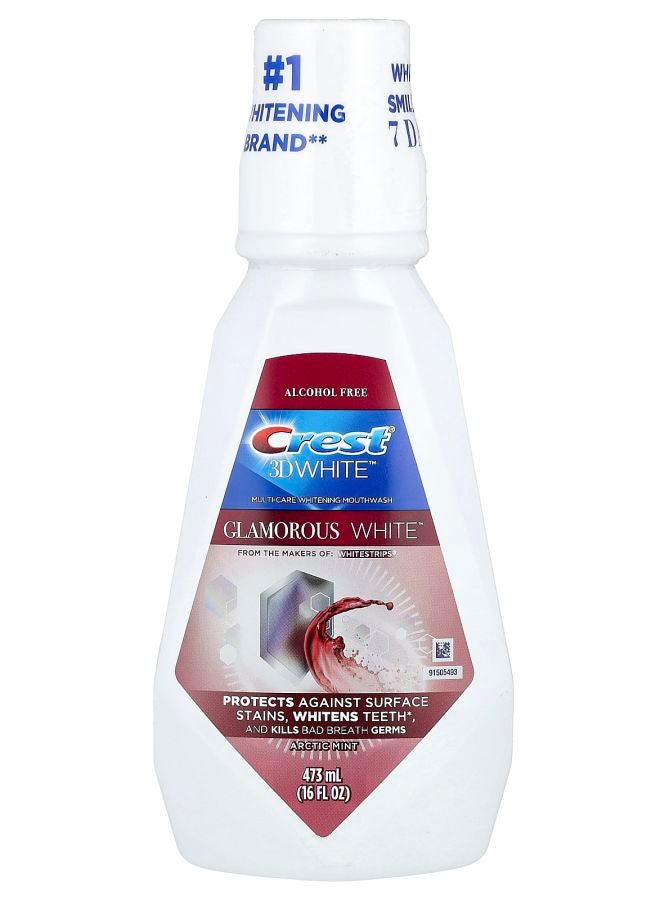 Crest 3D White™ Multi-Care Whitening Mouthwash Glamorous White™ Alcohol Free Arctic Mint 16 fl oz (473 ml)