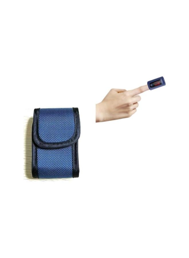 2 Pcs Fingertip Pulse Oximeter Carrying Case Portable Nylon Bag Storage Bag Carry Pouch Key Cable Organizer for Home Travel Blood Oxygen Saturation Monitor 