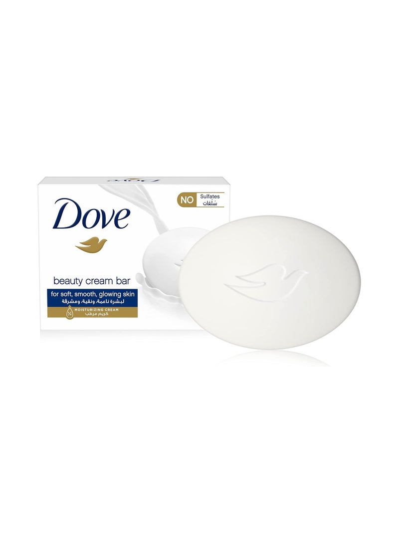 Dove Moisturising Soap Bar Nourishing Formula for All Skin Types, Original, with ¼ Moisturising Cream, 12 x 135 gm