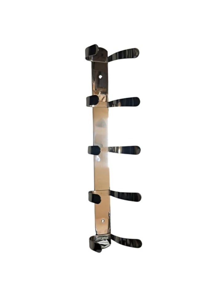 Stainless Steel Clothes Hanger - Streamlined Design - 5 Double Branches for Hanging Clothes, Bags, and Towels 