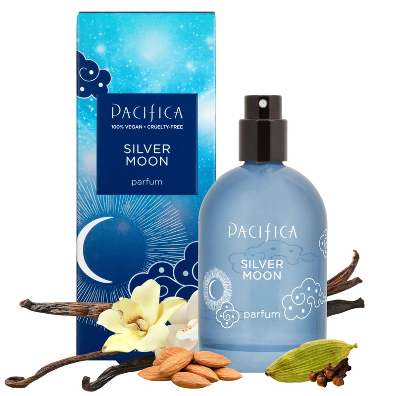 Pacifica Silver Moon Vanilla Almond Spice Perfume â€“ Warm Gourmand Clean Fragrance for Women, 2 fl oz (Vegan & Cruelty-Free) - Image 1