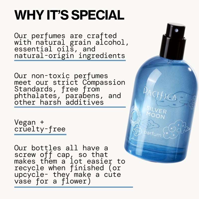 Pacifica Silver Moon Vanilla Almond Spice Perfume â€“ Warm Gourmand Clean Fragrance for Women, 2 fl oz (Vegan & Cruelty-Free) - Image 3