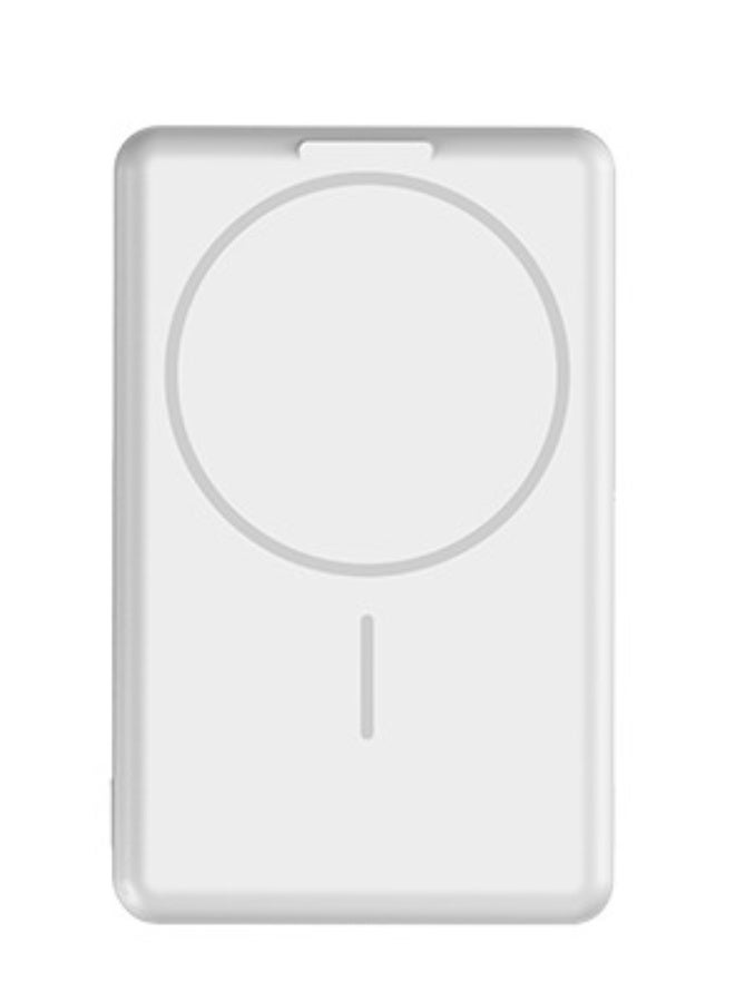 GREEN LION MAGNO Wallet PowerBank 5000mAh /Portable Charger 20W with Built-In Kickstand /Lost and Found Tracker /Compatible with App 'Find My'/2 Slot Card Holder - White - Image 2