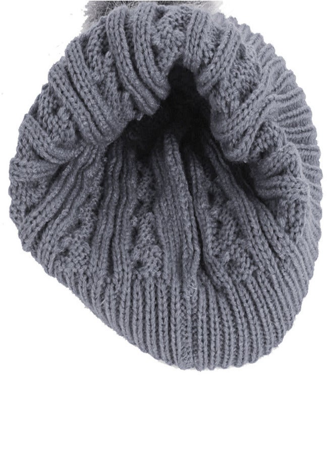 Hat Scarf Gloves Set Knitted Warm Hat Mittens Neck Warmer for Boys Girls | Pink - Image 2