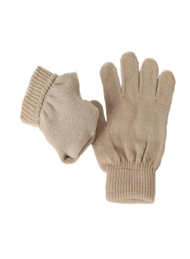 Hat Scarf Gloves Set Knitted Warm Hat Mittens Neck Warmer for Boys Girls | Pink - Image 4