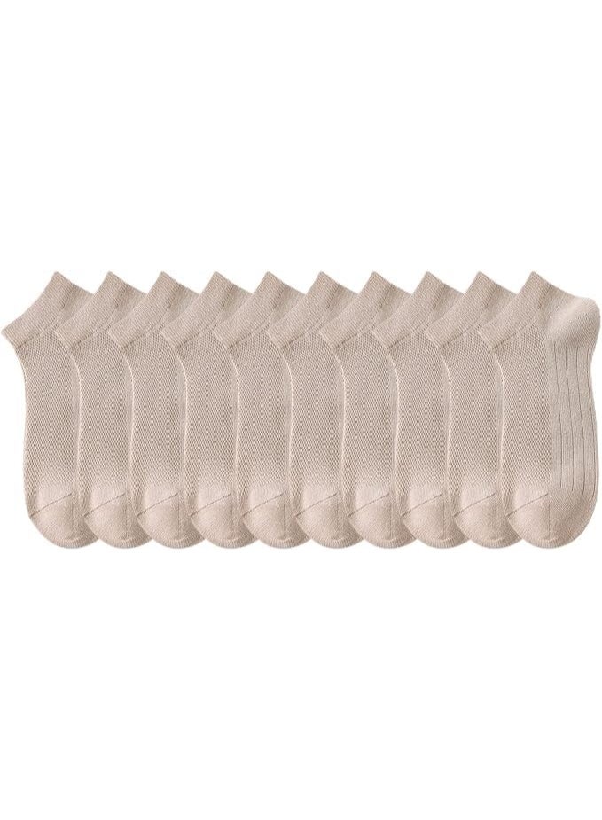HZYH جوارب رياضية رجالية قصيرة، جوارب قطنية رقيقة، جوارب قصيرة، جوارب رياضية قطنية رجالية مريحة وجيدة التهوية، 5 أزواج - Image 1