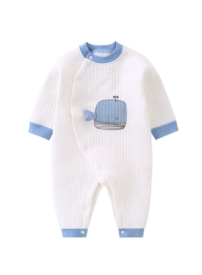 Baby Warm Cotton Spring And Autumn Jumpsuit  - Image 1