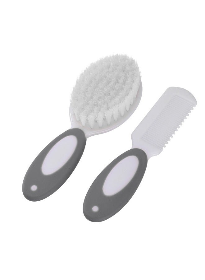 بيبي لاند مجموعة فرش شعر بلاستيكية باسنان مستديرة مضادة للخدش وشعيرات ناعمة من السيليكون لتسريح الصغار والرضع وتقشير البشرة والتدليك 3 قطع لون - Image 4