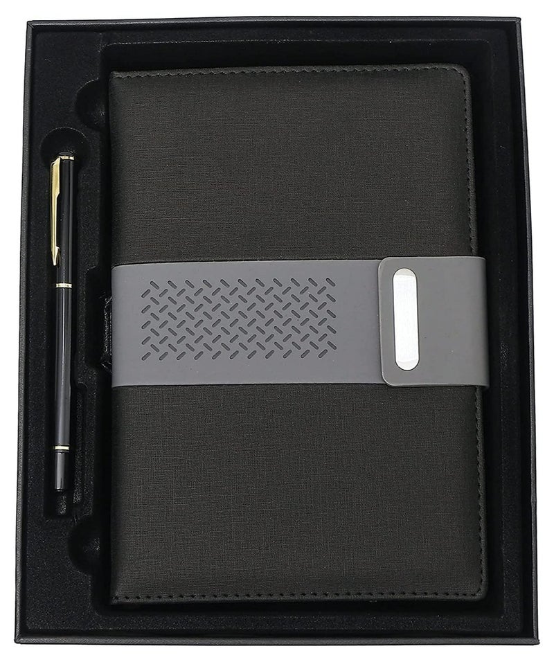 SYOSI دفتر ملاحظات كلاسيكي من الجلد بحجم A5 مع قلم، دفتر ملاحظات للسفر عتيق ومفكرة يوميات للأعمال اليومية، مفكرة أفكار يومية للأعمال، مجموعة هدايا عيد ميلاد للفتيات والنساء والأم والأب، مفكرة عمل جلدية ناعمة سميكة كلاسيكية - Image 1