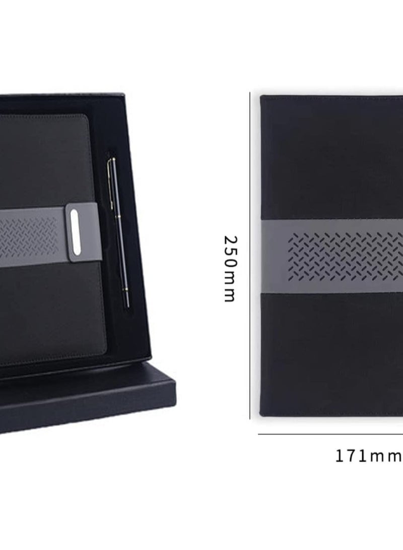 SYOSI Classic Leather A5 Notebook with Pen, Vintage Travel Notebook and Pen Journal Diary Business Daily Ideas Notepad, Birthday Gift Set for Girls Women Mum Dad, Retro Thickened Soft Leather Work Notepad - Image 2