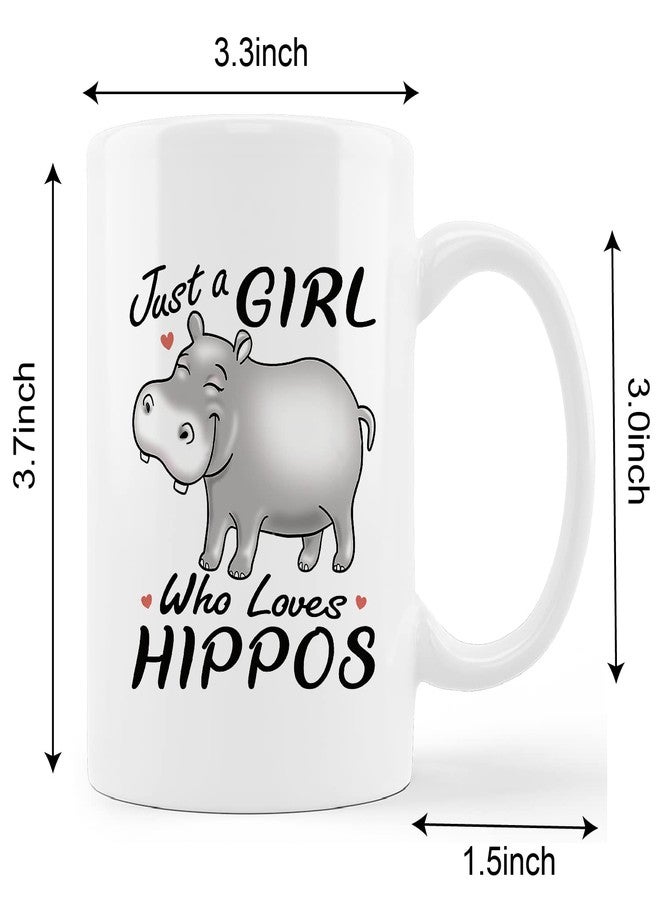 kunlisa Just A Girl Who Loves Hippos Ceramic Mug-11oz Coffee Milk Tea Mug Cup, Wild Animal Cute Cartoon Hippo Mug Cup,Hippo Lovers Gifts,Teens Girls Gifts - Image 5