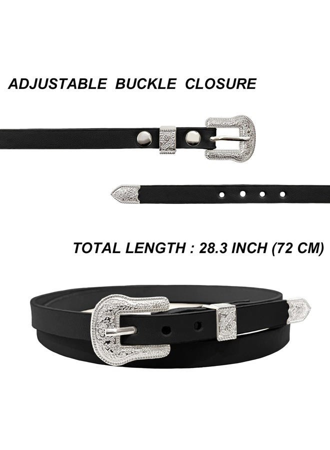 RainFlowwer Hat Band for Men, Cowboy Hat Band for Women, Black, M - Image 5