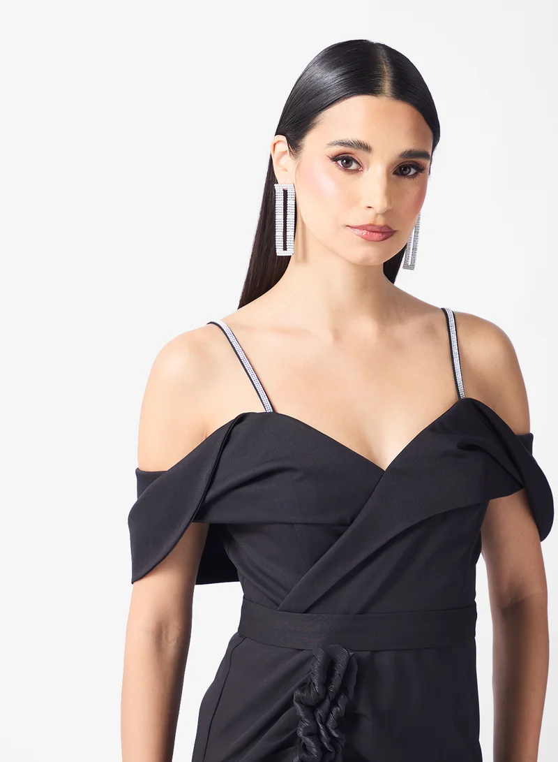 Namshi x  Off Shoulder Gather Detail Mermaid Gown for Women | Best Price UAE