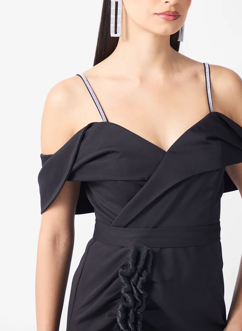 Namshi x  Off Shoulder Gather Detail Mermaid Gown for Women | Best Price UAE