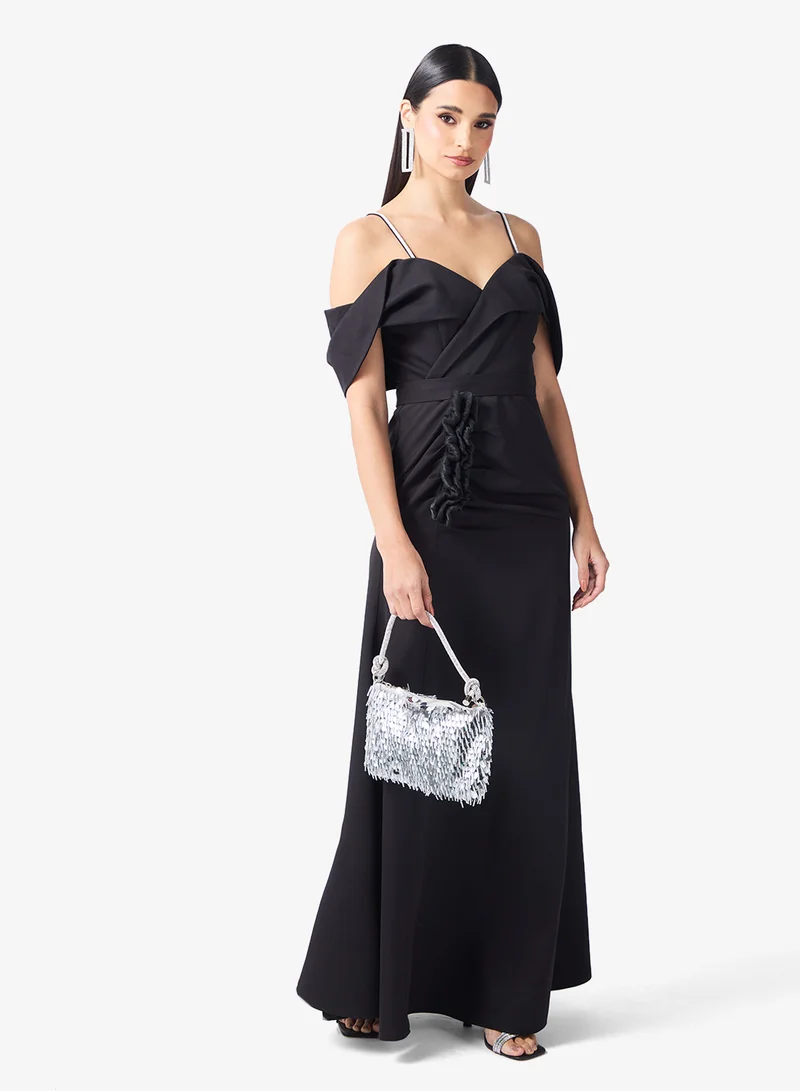 Namshi x  Off Shoulder Gather Detail Mermaid Gown for Women | Best Price UAE