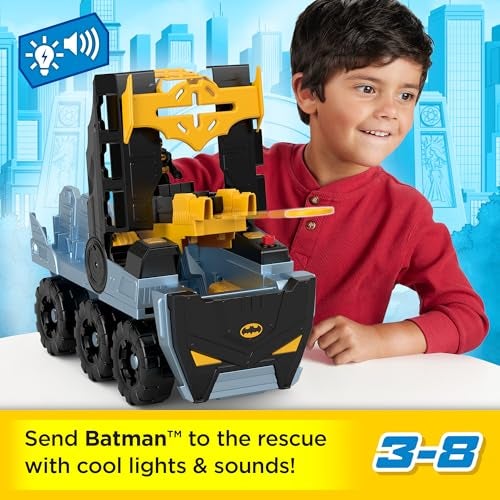 imaginext FisherPrice Imaginext DC Super Friends Batman Toys Transforming BatTank with Lights Sounds Figure Projectiles for Preschool Kids Ages 3 Years - Image 5