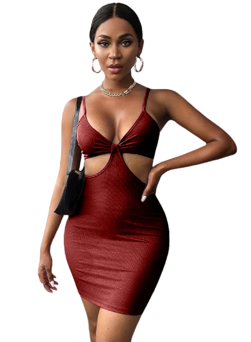 Cut Out Waist Cami Bodycon Dress for women's  - Image 1