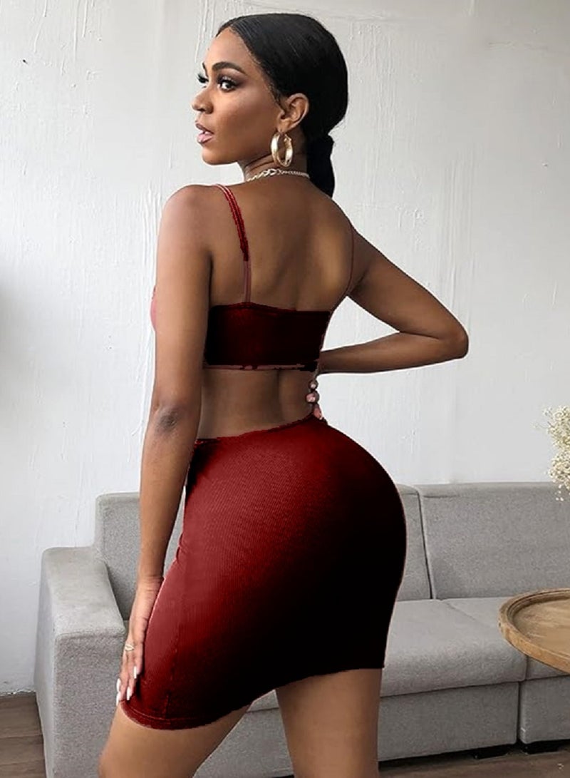 Cut Out Waist Cami Bodycon Dress for women's  - Image 2