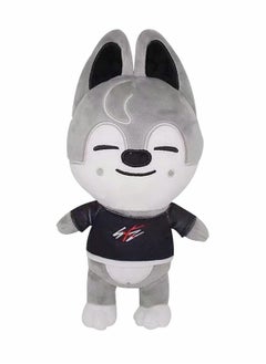 Excefore Plush Toy Stray Kids Stuffed Toy Gray Wolf Stuffed Animals Toy, Soft Plush Doll for Kids Adults Boy Girls Soft Stray Plush Birthday Gifts for Kids  - Image 1