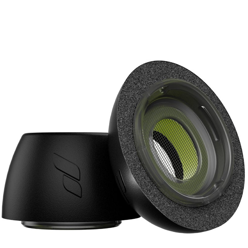 Proof Labs HyperFoam Memory Foam Ear Tips for AirPods Pro 1st & 2nd Gen - Patented Comfort Core for Improved Fit and Noise Cancellation, Anti-Slip Replacement Buds (S/M/L, Black) - Image 1