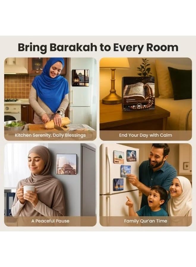 SUNDUS Quran Magnet Speaker for Fridge - Preloaded Surah Player with Islamic Recitations, Portable Magnetic, USB-C Rechargeable, Touch Control, Ramadan & Eid... - Image 5