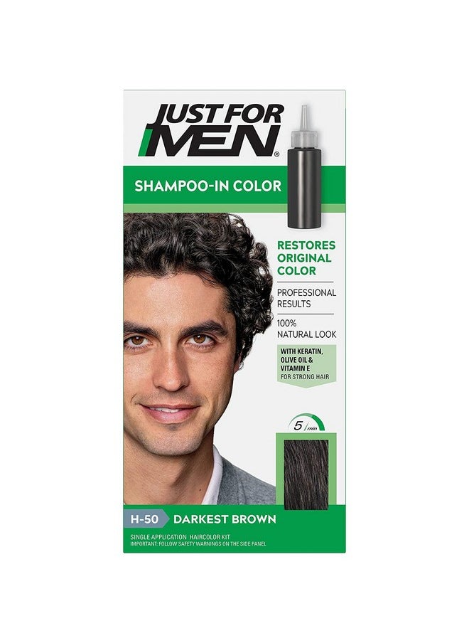 Just For Men - Shampoo In H50 Haircolor Darkest Brown (2 Pack) - Image 1