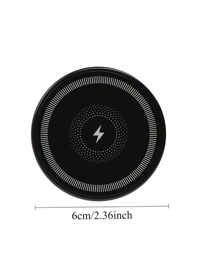 حامل هاتف شحن لاسلكي مغناطيسي للسيارة أسود مع أضواء RGB مثبت على فتحة التهوية - Image 3