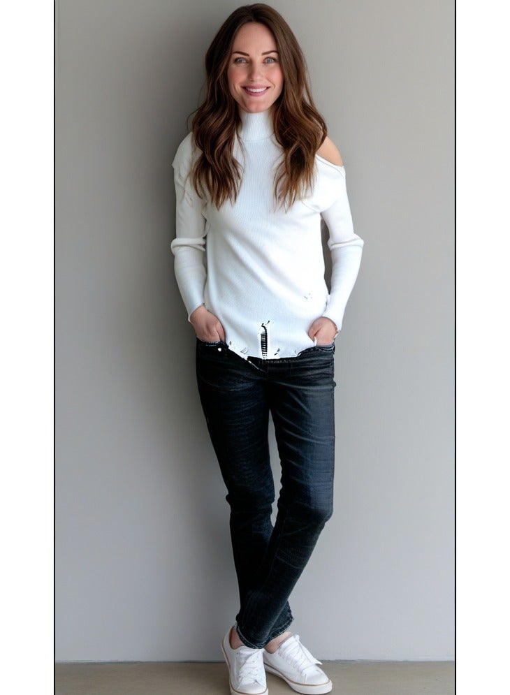 GUESS Guess Women Long Sleeve White Pullover  - Image 2
