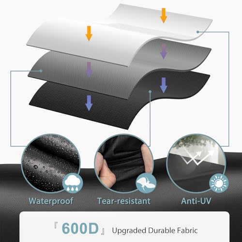 Shinestar غطاء موقد النار لساولو ستوف يوكون، يناسب أيضًا موقد النار 27"-29"، مقاوم للماء والرياح مع مقبض معزز، 29 قطر × 18 ارتفاع، أسود - Image 3