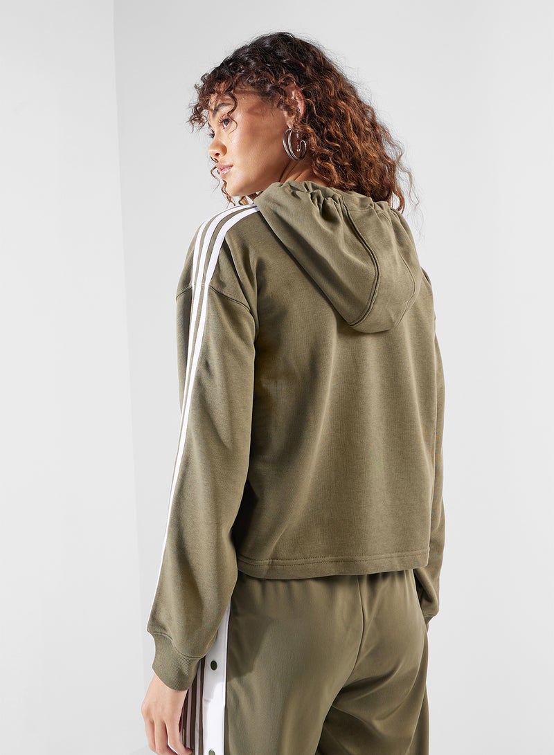 adidas Originals Adicolor 3 Stripe Short Hoodie  - Image 2