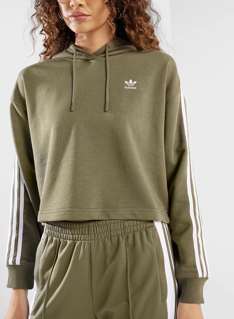 adidas Originals Adicolor 3 Stripe Short Hoodie
