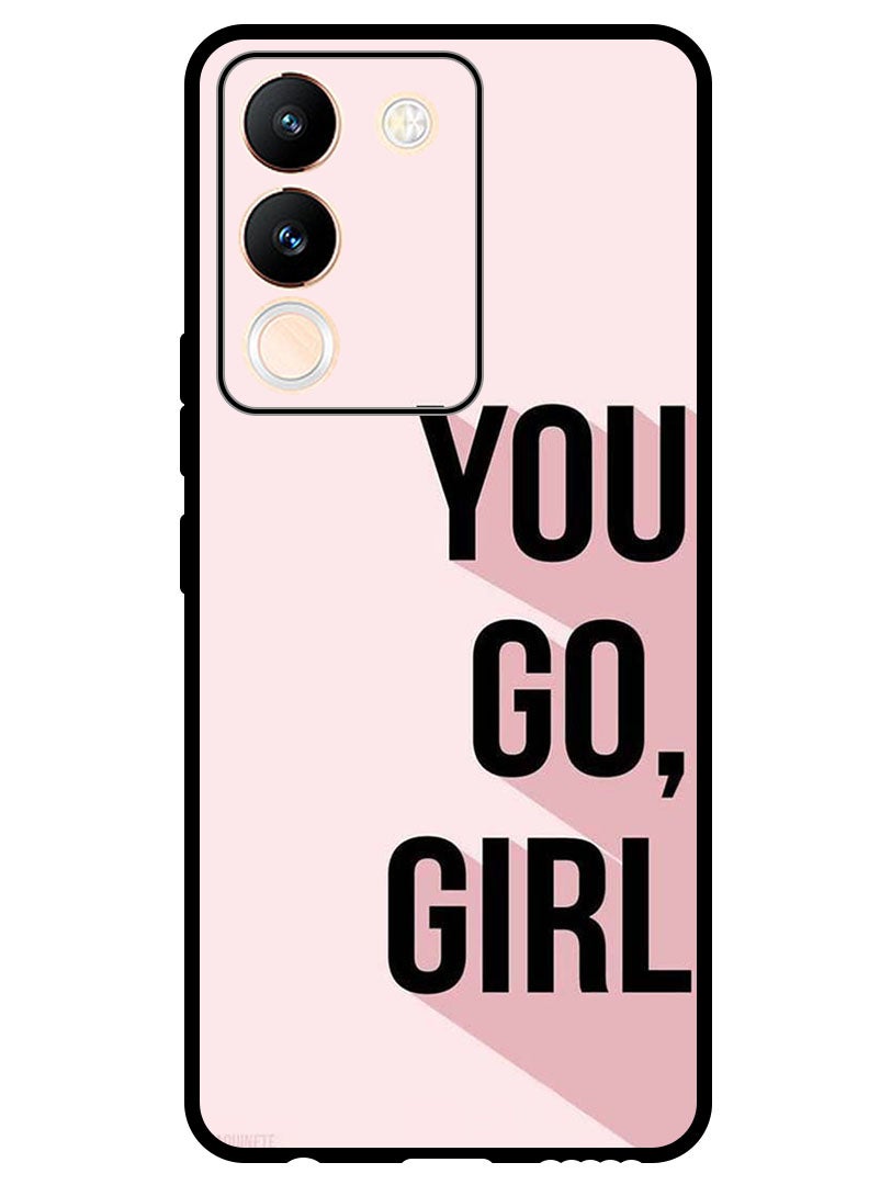 Theodor Protective Case Anti Scratch Shock Proof Bumper Cover For Vivo V29e You go girl - Image 1
