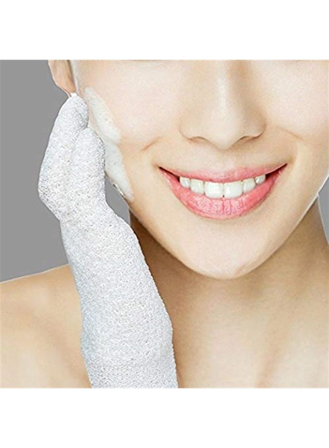 Evridwear Exfoliating Dual Texture Bath Gloves for Shower, Spa, Massage and Body Scrubs, Dead Skin Cell Remover, Gloves with Hanging Loop (2 Pairs Light)  - Image 2