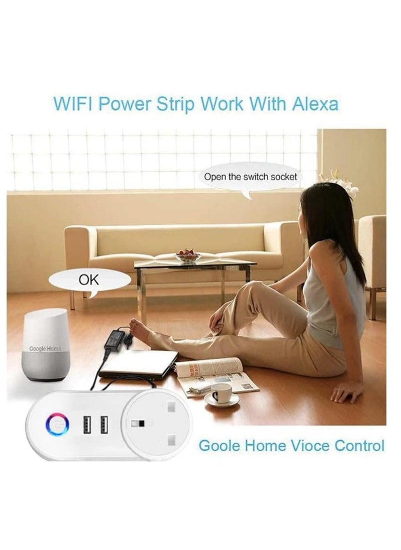 TUYA - Tuya ZigBee UK smart socket,timer schedule socket for smart home,app remote control compatible with alexa,&google assistant,siri - Image 1