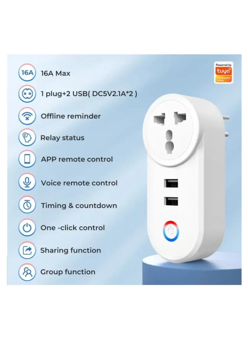 TUYA - Tuya ZigBee UK smart socket,timer schedule socket for smart home,app remote control compatible with alexa,&google assistant,siri - Image 1