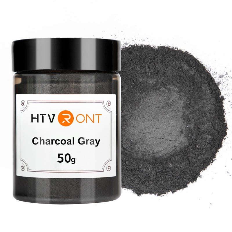HTVRONT HTVRONT Mica Powder for Epoxy Resin  176 oz50 g Mica Pigment Powder Mica Powder for Soap Making Resin Candle Making Bath Bomb Mica Pigment PowderCharcoal Gray 