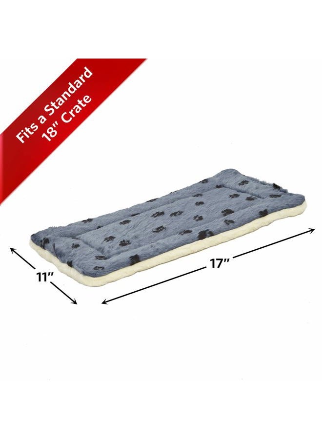 MidWest Homes for Pets Reversible Paw Print Pet Bed in Blue/White, Dog Bed Measures 17L x 11W x 1.5H for 'Tiny' Dog Breed, Machine Wash  - Image 3