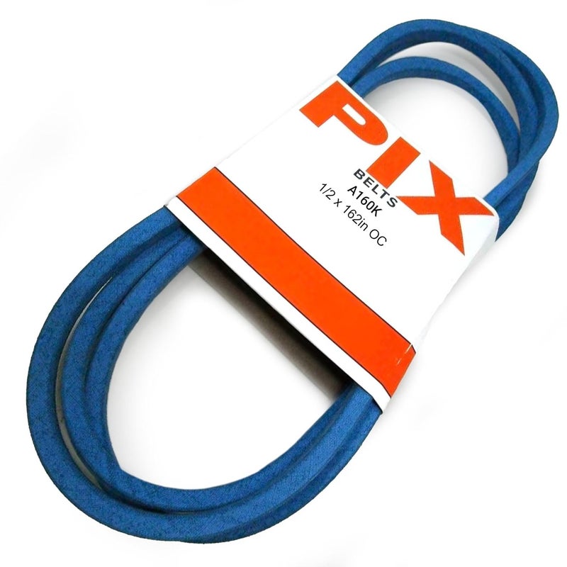 Pix V-Belt A160K, Aramid-Corded Blue Kevlar® V-Belt, 1/2" x 162" OC – Lawn Mower Belt, Kevlar Replacement V-Belts for Lawn & Garden Machinery, Riding Lawn Mower Parts, Accessories, & Tractor Parts - Image 1